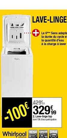 lave linge top whirlpool