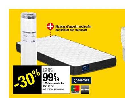 matelas roulé star 90x190 cm