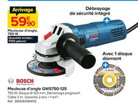 Meuleuse D'angle Gws750 125 Bosch