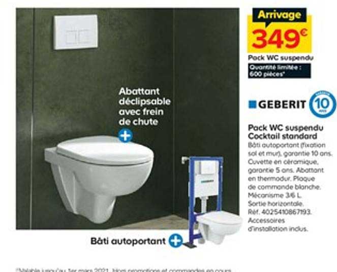 Pack Wc Suspendu Cocktail Standard Geberit
