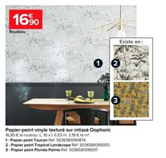 papier peint vinyle texturé sur intissé oophoric