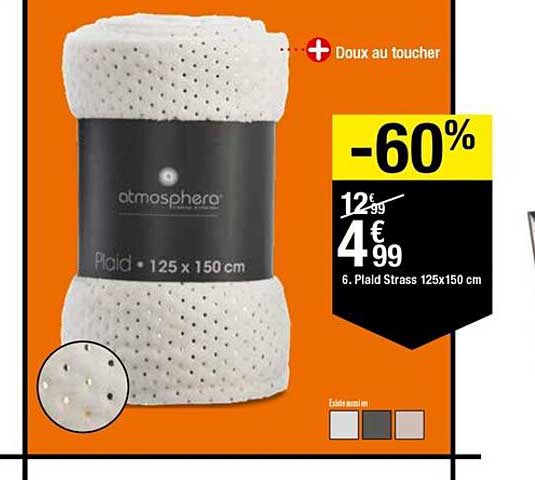 plaid strass 125x150 cm