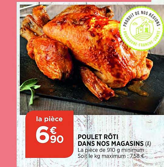 poulet rôti dans nos magasins