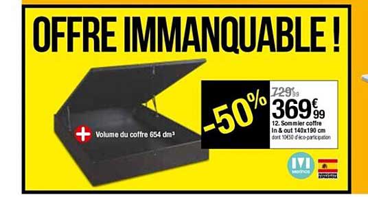 sommier coffre in & out 140x190 cm