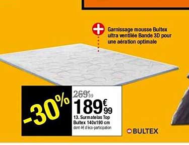 sumatelas top bultex 140x190 cm