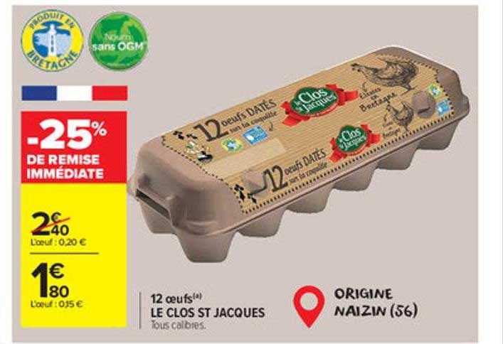 12 oeufs le clos st jacques