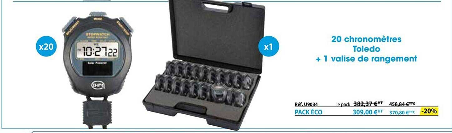20 Chronomètres Toledo + 1 Valise De Rangement