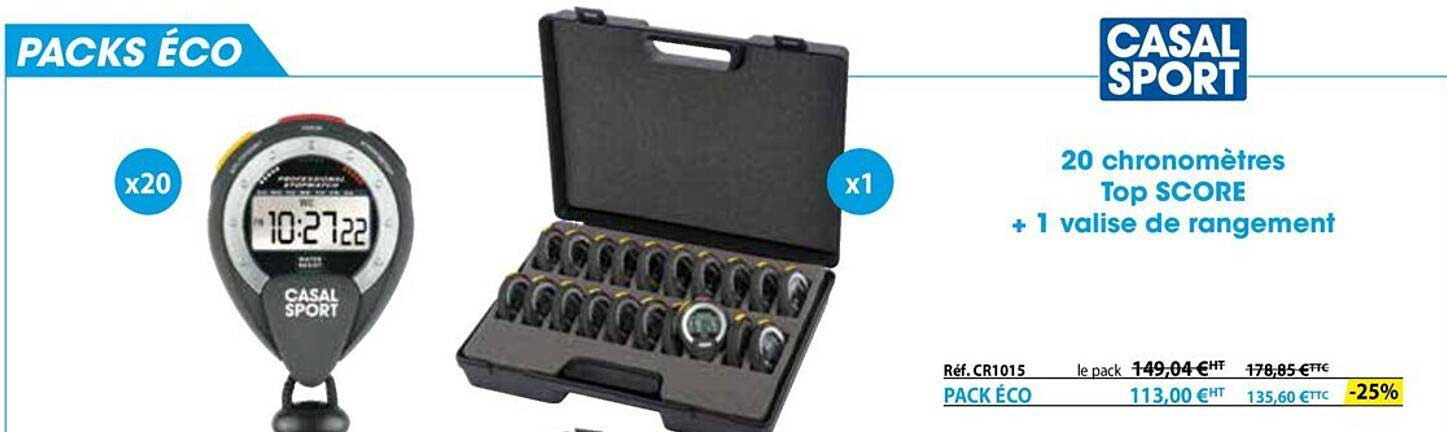 20 chronomètres top score + 1 valise de rangement