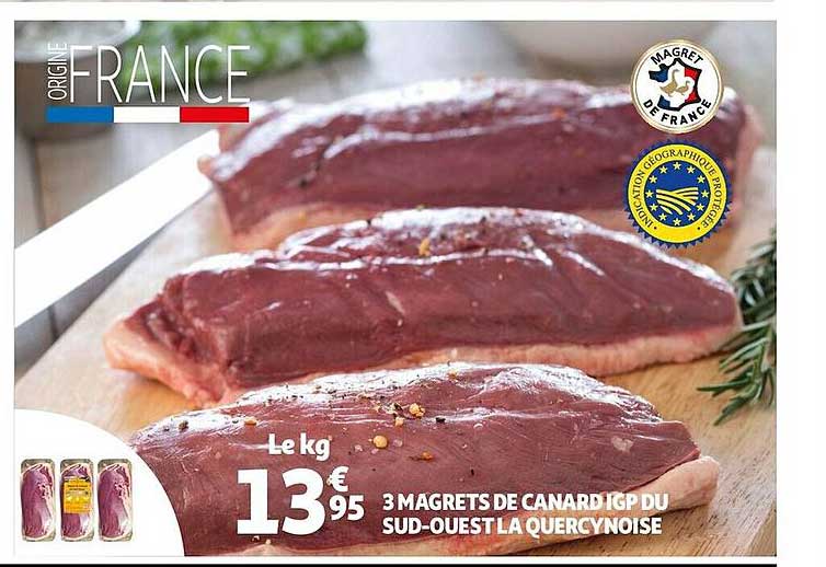 3 magrets de canard igp du sud-ouest la quercynoise