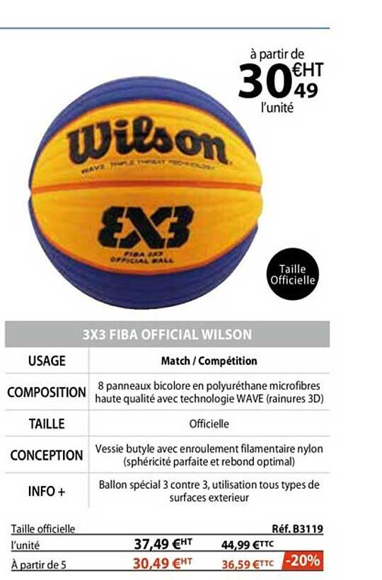 3x3 fiba official wilson