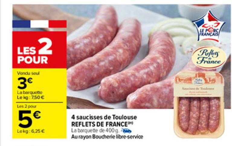 4 Saucisses De Toulouse Reflets De France