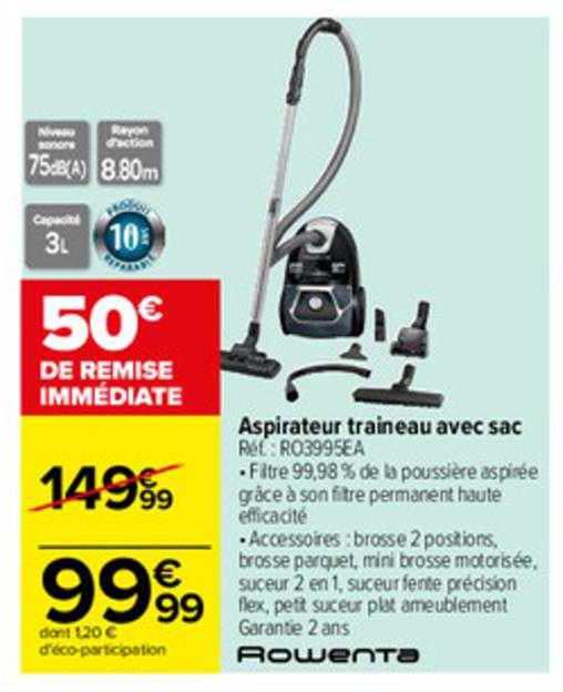 Aspirateur Traineau Avec Sac Rowenta