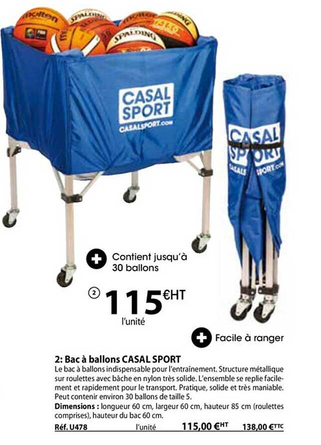 bac à ballons casal sport