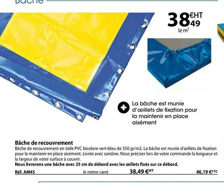 bâche de recouvrement