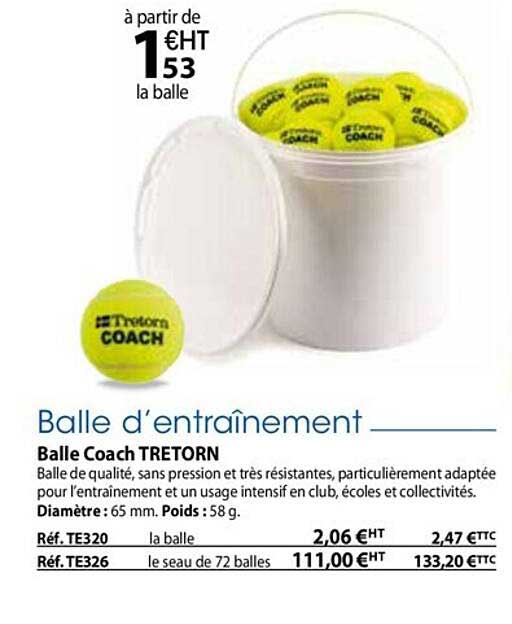 balle d'entraînement : balle coach tretorn