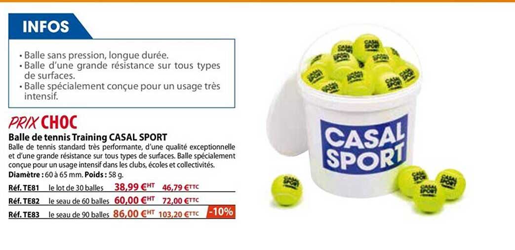 balle de tennis training casal sport