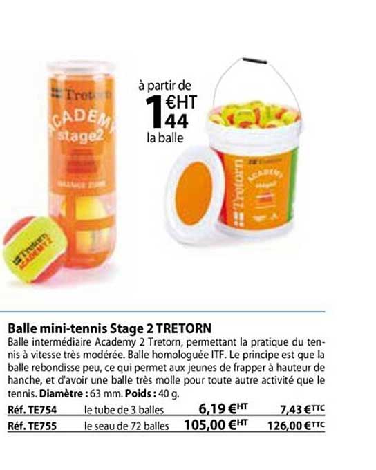 balle mini-tennis stage 2 tretorn