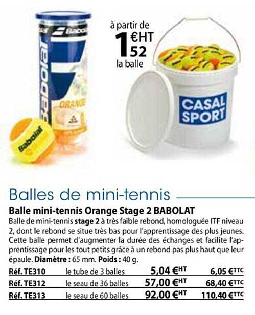 balles de mini-tennis : balle mini-tennis orange stage 2 babolat