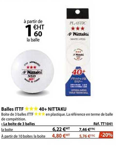 Balles Ittf *** 40+ Nittaku