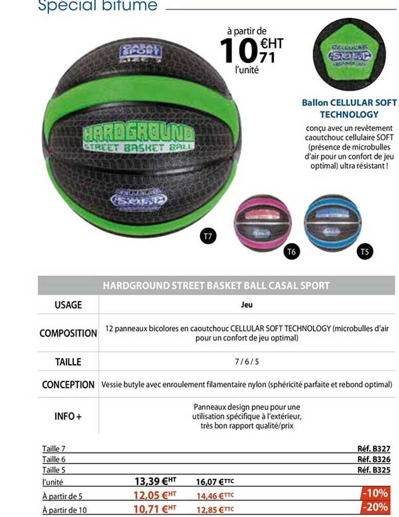 ballon cellular soft technology , hardground street basket ball casal sport