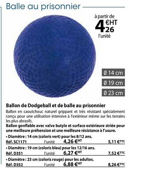 ballon de dodgeball et de balle au prisonnier