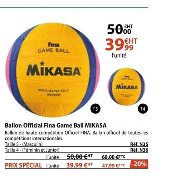ballon official fina game ball mikasa