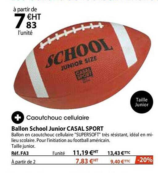 ballon school junior casal sport
