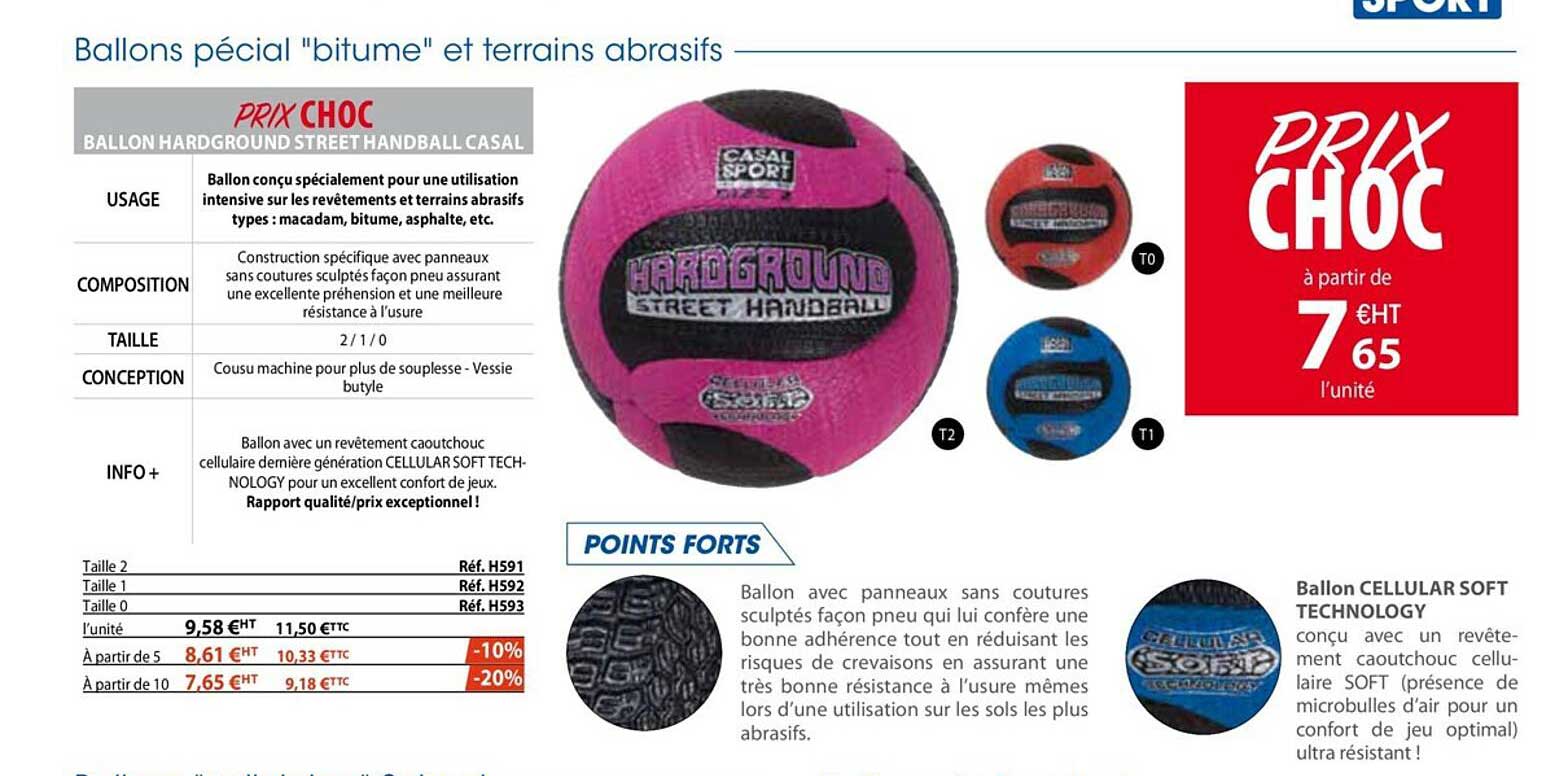 ballon spécial "bitume" et terrains abrasifs