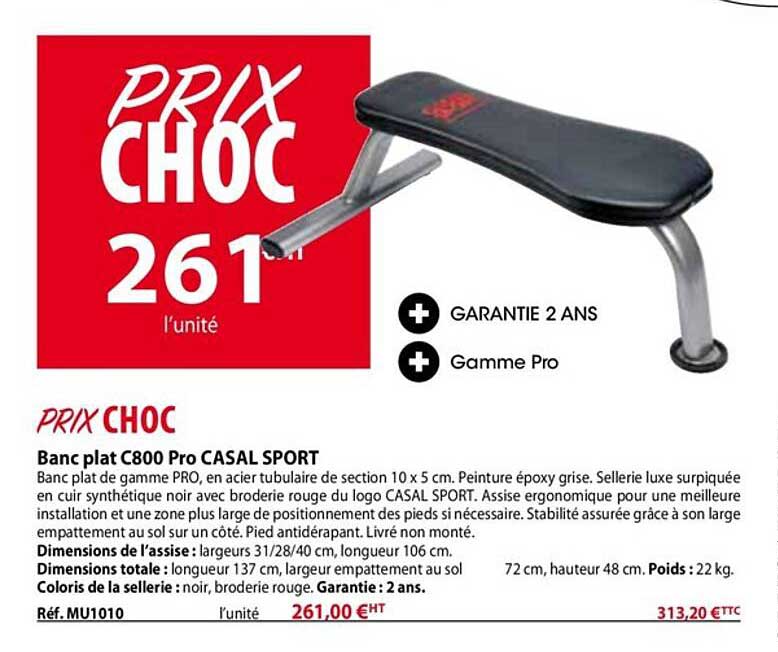 banc plat c800 pro casal sport