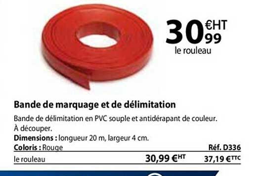 bande de marquage et de délimitation