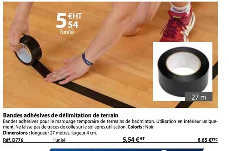 bandes adhésives de délimitation de terrain