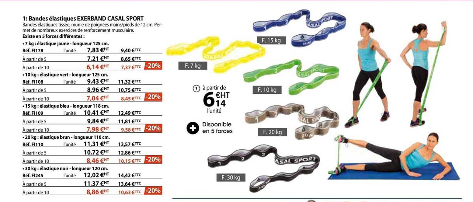 bandes élastiques exerband casal sport