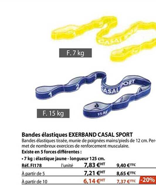 bandes élastiques exerband casal sport
