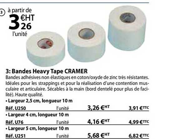 bandes heavy tape cramer