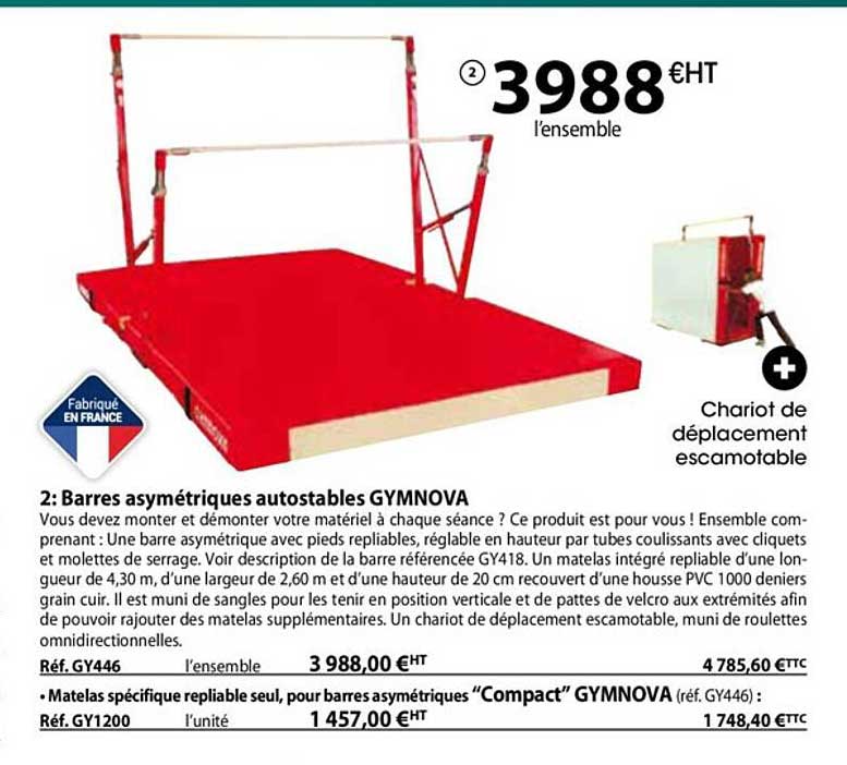 Barres Asymétriques Autostables Gymnova
