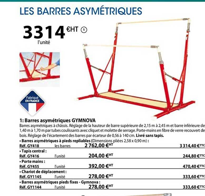 barres asymétriques gymnova