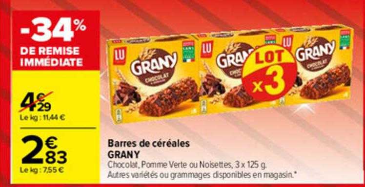 Barres De Céréales Grany