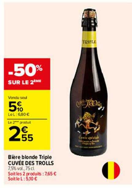 bière blonde triple cuvée des trolls
