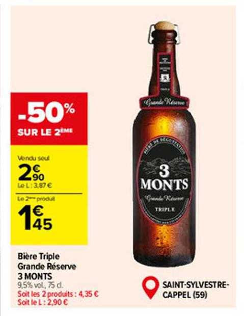 bière triple grande réserve 3 monts