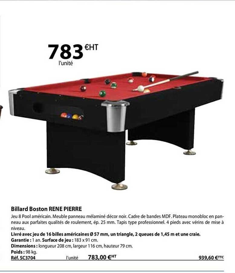 billard boston rené pierre