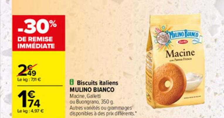 biscuits italiens mulino bianco