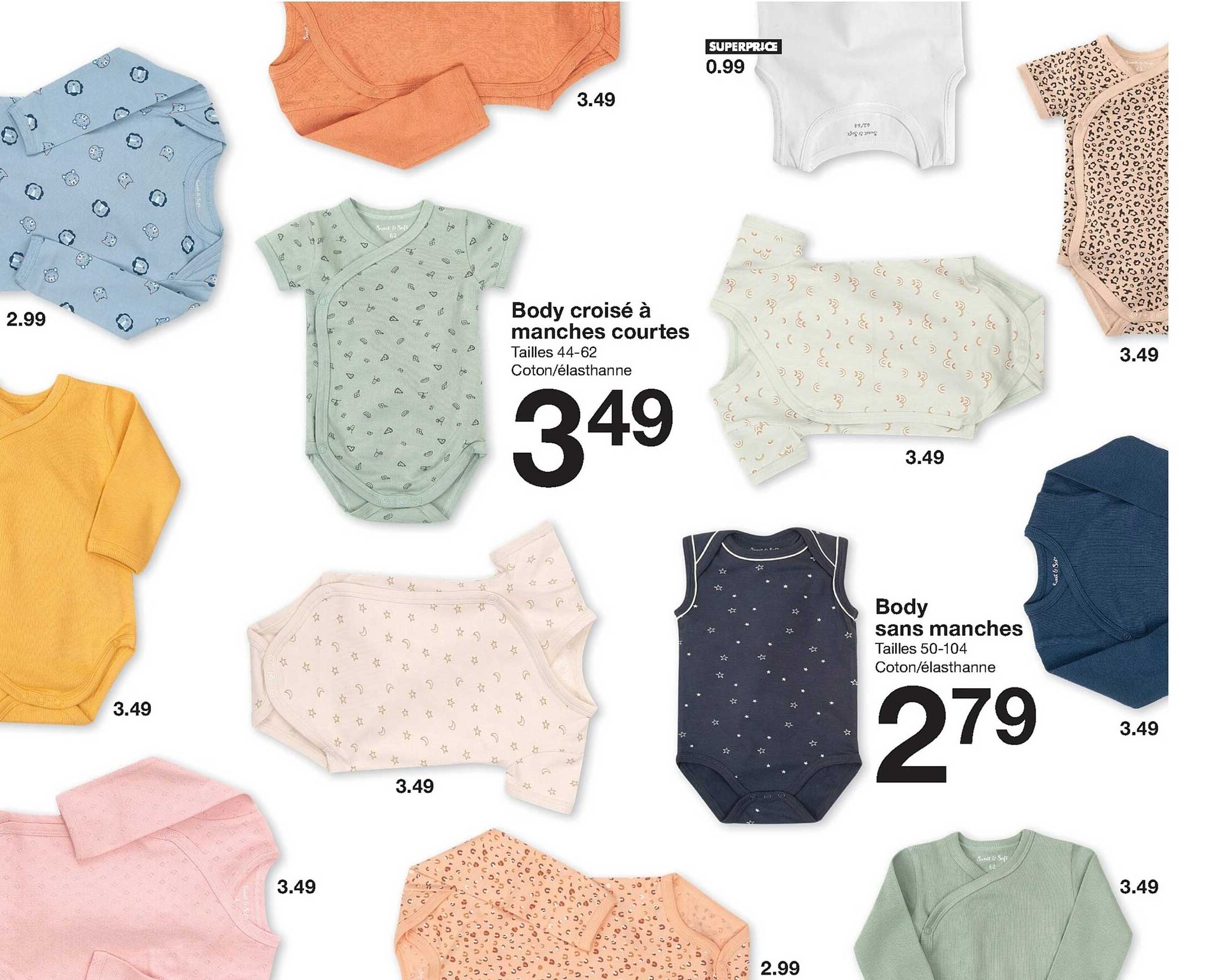 body croisé à manches courtes, body sans manches