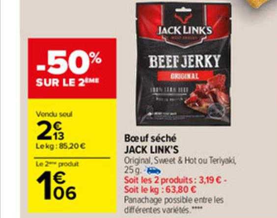 bœuf séché jack link's