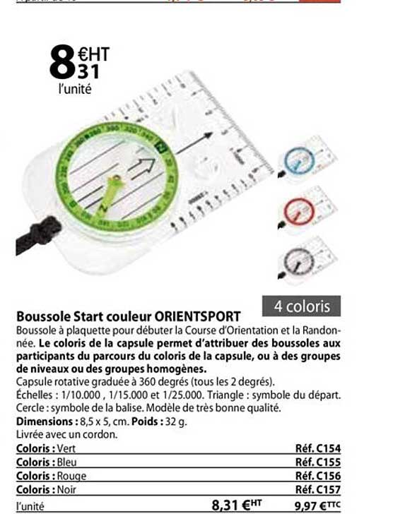boussole start couleur orientsport