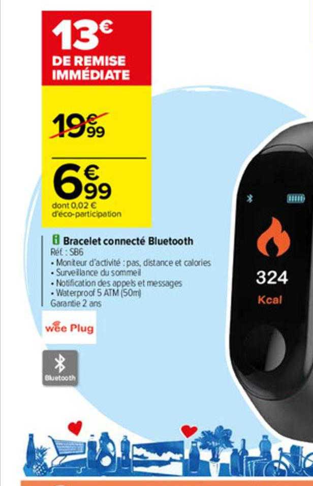 bracelet connecté bluetooth wee plug