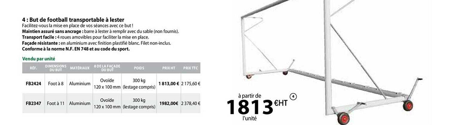 but de football transportable à lester