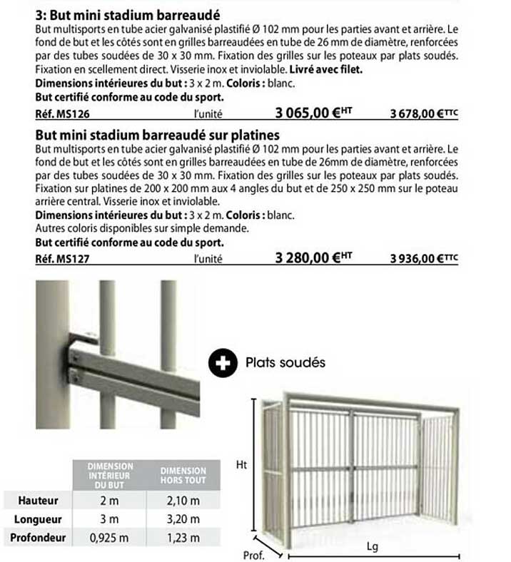 but mini stadium barreaudé ou sur platines