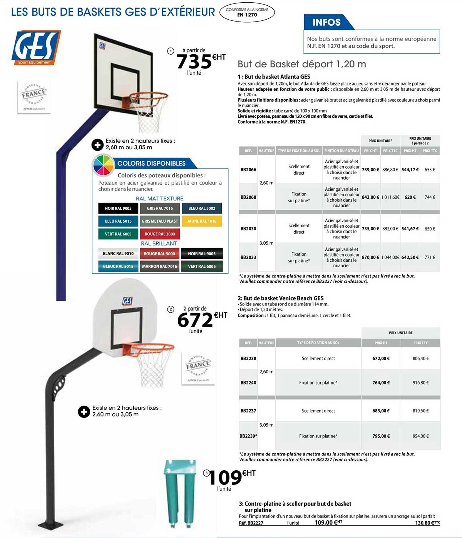 buts de baskets ges d'extérieur ges