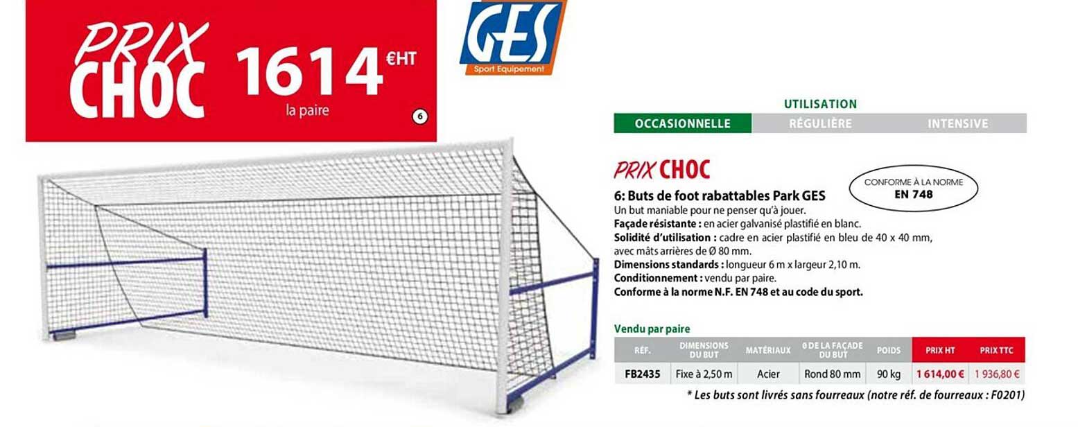 buts de foot rabattables park ges