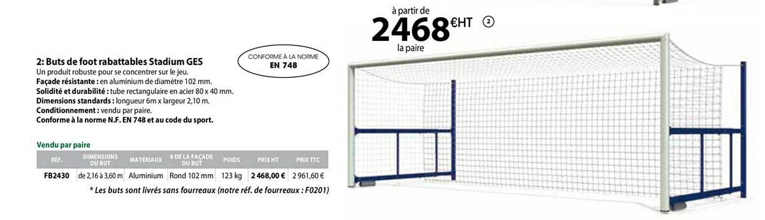 buts de foot rabattables stadium ges